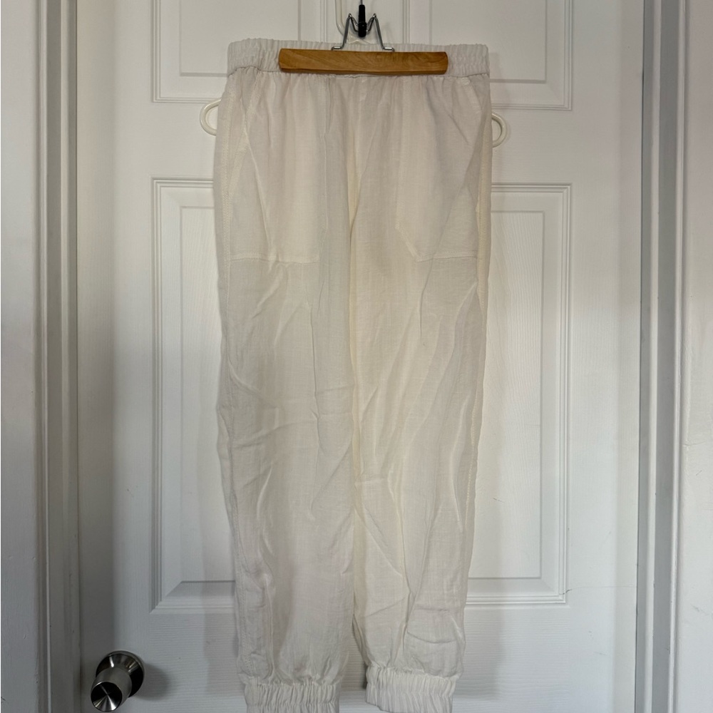 Zara Cream Elastic Waist Trousers